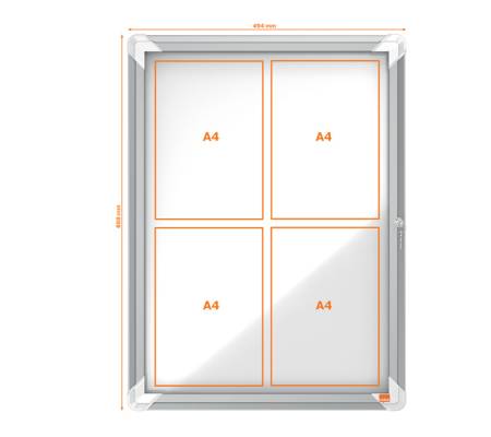 Bacheca per interni - fondo magnetico bianco - 4 fogli - A4 - verticale - Nobo - 1902557 - 5028252063920 - DMwebShop - 1