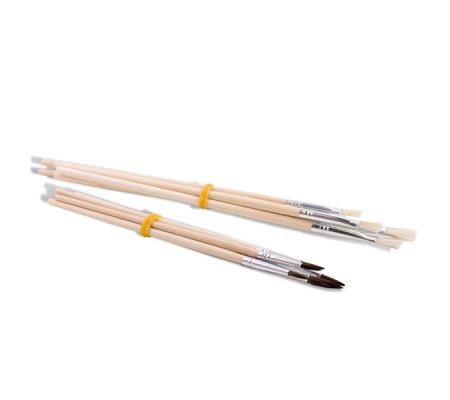 Pennelli e Portapennelli - in PPL - astuccio con 5+5 pennelli - Primo - 1239PTQ10 - 8006919012396 - DMwebShop - 1