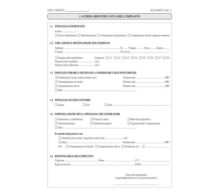 Libretto impianto climatizzazione - 297 x 210 mm - 48 fogli - Edipro - E2621 - 8023328262105 - DMwebShop - 1