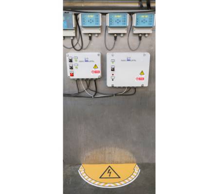 Adesivo segnalatore da terra Take Care - Rischio elettrico - 70 x 35 cm - Cep - 7010-15 - 3462159009216 - DMwebShop - 1