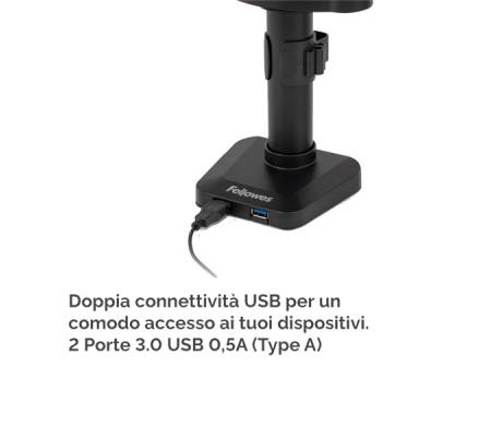 Braccio portamonitor singolo Platinum Series - Fellowes - 8043301 - 43859727964 - DMwebShop - 3
