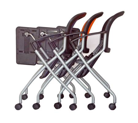Seduta conferenza Phoenix - con tavoletta - nero - Serena Group - B203N - 8032937537979 - DMwebShop - 1
