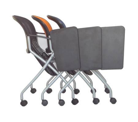 Seduta conferenza Phoenix - con tavoletta - nero - Serena Group - B203N - 8032937537979 - DMwebShop - 2