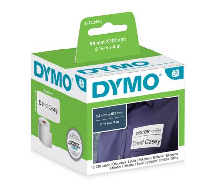 Rotolo 220 etichette LW - 990140 - spedizione-badge - 54 x 101 mm - bianco - Dymo - S0722430 - 5411313990141 - DMwebShop
