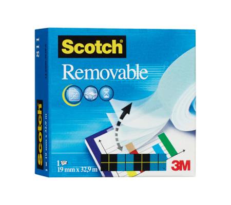 Nastro adesivo Magic 811 - removibile - invisibile - 1,9 cm x 33 mt - trasparente - Scotch - 7000029163 - 21200728235 - DMwebShop