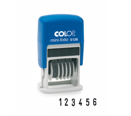 Timbro Mini Folio Numeratore - 6 colonne 3,8 mm - autoinchiostrante - Colop - S126 - 9004362365556 - DMwebShop