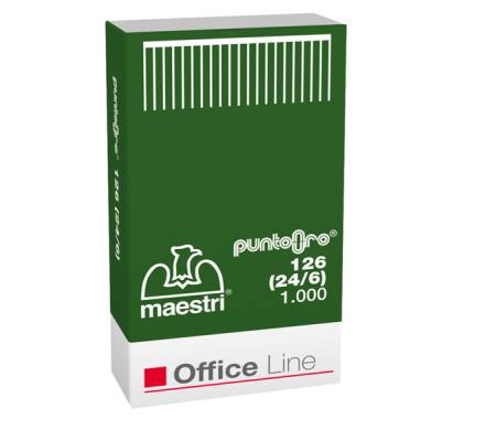 Punti - 126 Oro - 24/6 - oro - scatola da 1000 pezzi - conf. 10 pezzi - Romeo Maestri - 1003103 - 8005231131037 - DMwebShop