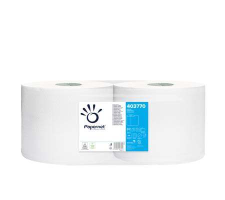 Bobina asciugatutto Special 800 - 2 veli - goffratura onda - 20 gr - Ø 27,5 cm - 25,7 cm x 241 mt - bianco - pacco 2 rotoli Papernet 403770 - 47282A - DMwebShop
