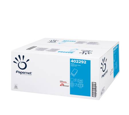Asciugamani piegati a V special - 2 veli - 20 gr - 24 x 21 cm - goffratura a onda - bianco - conf. 15 pezzi da 210 - Papernet - 402292 - 8013924422928 - DMwebShop
