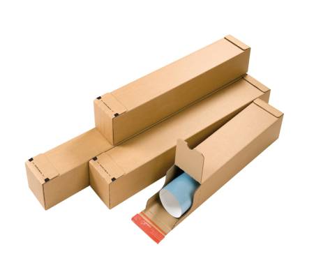 Tubo postale CP 072 - doppio strip - 43 x 10,8 x 10,8 cm - cartone ondulato - avana - conf. 10 pezzi - Colompac - CP072.02 - 4033657720201 - DMwebShop