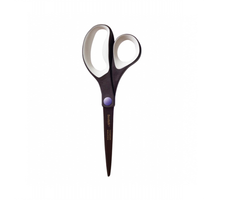 Forbici Titanium No Stick - 20 cm - impugnatura asimmetrica - lama in titanio con rivestimento antiadesivo - nero - Scotch 47844