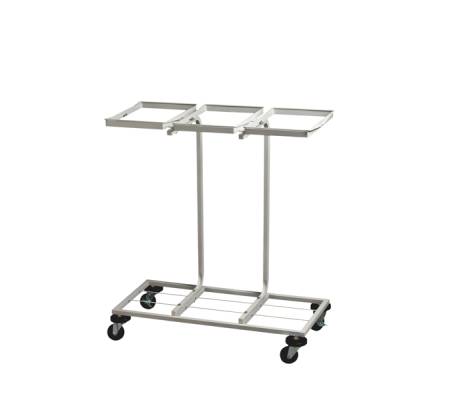 Carrello mobile Triflux - 83,3 x 36 x 90 cm - con ruote - 3 portasacco da 100 lt - ciascuno - acciaio - Medial International - 108010 - 33433773359 - DMwebShop