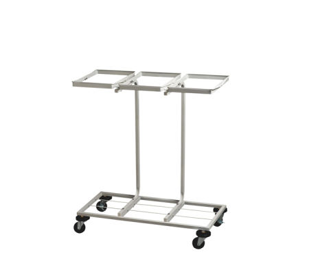 Carrello mobile Triflux - 83,3 x 36 x 90 cm - con ruote - 3 portasacco da 100 lt - ciascuno - acciaio - Medial International - 108010 - 33433773359 - DMwebShop