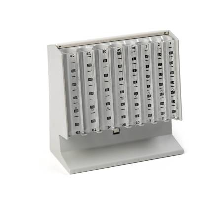 Distributore manuale di monete Eurocoin - 25x10,4x17 cm - grigio chiaro - Holenburg - 3430 - 8028422534301 - DMwebShop