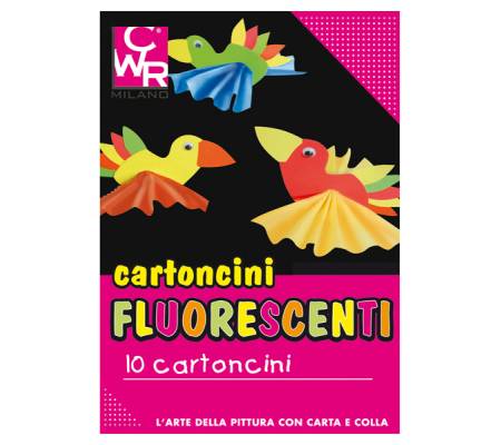 Cartelli fluo - senza scritte - 35 x 50 cm - 260 gr - colori assortiti - conf. 10 pezzi - Cwr - 334 - 8004957005356 - DMwebShop