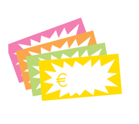 Segnaprezzi Flash - 8 x 11 cm - colori assortiti - conf. 50 pezzi - Cwr - 06042 - DMwebShop