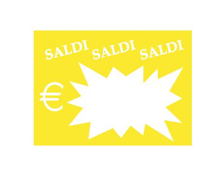 Segnaprezzi Flash Saldi - 8 x 11 cm - colori assortiti - conf. 50 pezzi - Cwr - 06043 - DMwebShop