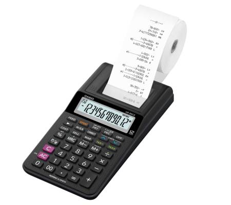 Calcolatrice scrivente - HR-8RCE - 12 cifre - 8,2 x 10,2 x 23,9 cm - nero - Casio - HR-8RCE-BK-W-EC - 24971850099608 - DMwebShop