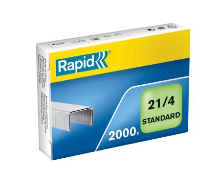 Punti Standard 21,4,6,4 acciaio zincato metallo scatola da 2000 pezzi Rapid 24867500 - 2855