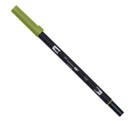 Pennarello Dual Brush 158 - dark olive - conf. 6 pezzi - Tombow - PABT-158 - 4901991901269 - DMwebShop - 1