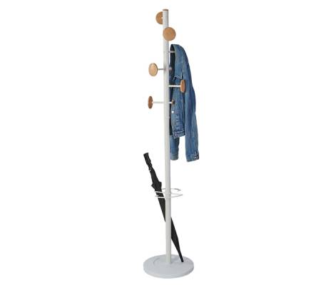Appendiabiti a 6 ganci Music + 3 miniganci 175 cm - bianco-legno - Alba - PMMUSIC BC - 3129710016204 - DMwebShop - 1