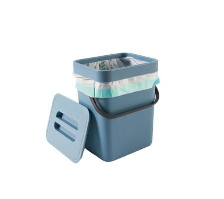 Pattumiera Gino - per rifiuti organici - 5 lt - azzurro - Perfetto - 29101 - 8052474291011 - DMwebShop - 2