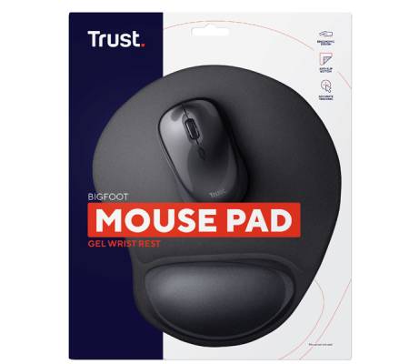 Tappetino mouse BigFoot - nero - Trust - 16977 - 8713439169775 - DMwebShop - 2