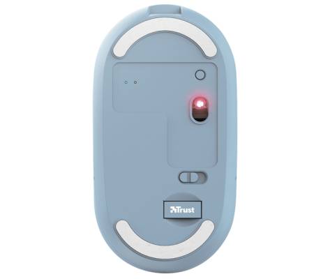 Mouse Puck - ultrasottile - wireless - ricaricabile - azzurro - Trust - 24126 - 8713439241266 - DMwebShop - 3