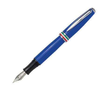 Penna stilografica Aldo Domani - punta M - fusto azzurro italia - Monteverde - J059733 - 80333597330 - DMwebShop - 1