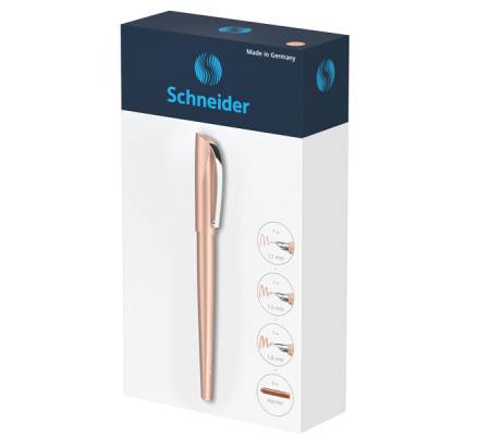 Set penna stilografica Callissima - 3 punte intercambiabili incluse - fusto albicocca - Schneider - P143806 - 4004675148155 - DMwebShop - 1