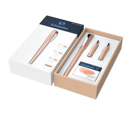 Set penna stilografica Callissima - 3 punte intercambiabili incluse - fusto albicocca - Schneider - P143806 - 4004675148155 - DMwebShop - 2
