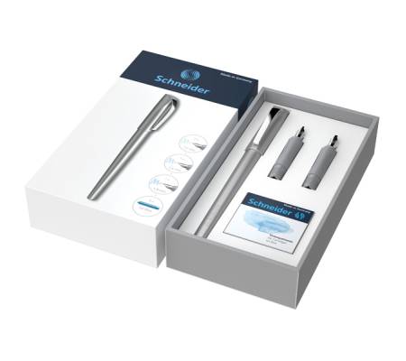 Set penna stilografica Callissima - 3 punte intercambiabili incluse - fusto antarcite - Schneider - P143812 - 4004675157775 - DMwebShop - 2