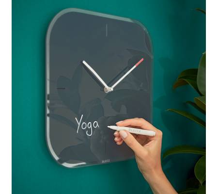 Orologio Cosy - da parete - silenzioso - in vetro - grigio - Leitz - 90170089 - 4002432125074 - DMwebShop - 2