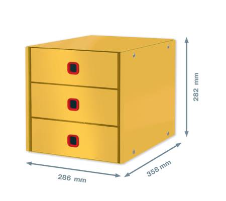 Cassettiera ClickeStore Cosy - 3 cassetti - giallo - Leitz - 53680019 - 4002432128693 - DMwebShop - 1