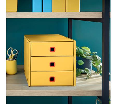 Cassettiera ClickeStore Cosy - 3 cassetti - giallo - Leitz - 53680019 - 4002432128693 - DMwebShop - 2