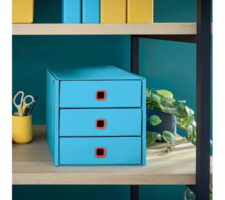 Cassettiera ClickeStore Cosy - 3 cassetti - blu - Leitz - 53680061 - 4002432128709 - DMwebShop - 2