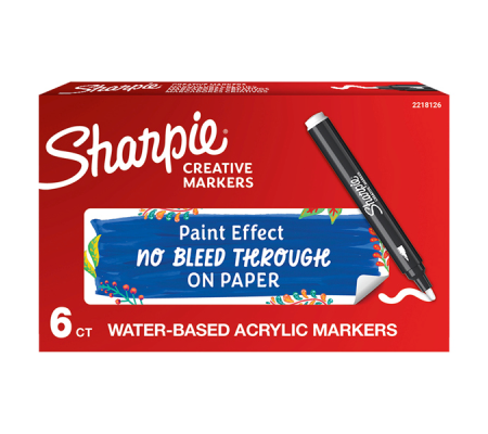 Marcatore acrilico - punta tonda - bianco - Sharpie - 2218126 - 3026982055521 - DMwebShop - 1