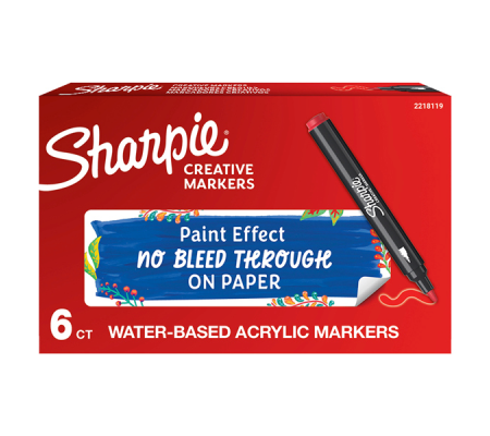Marcatore acrilico - punta tonda - rosso - Sharpie - 2218119 - 3026982055415 - DMwebShop - 1