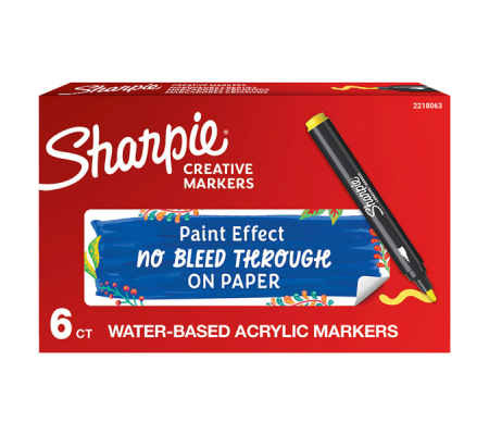 Marcatore acrilico - punta tonda - giallo - Sharpie - 2218063 - 3026982055453 - DMwebShop - 1