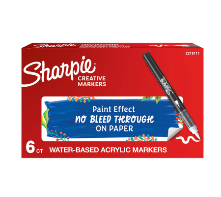 Marcatore acrilico - punta pennello - bianco - Sharpie - 2218111 - 3026982055668 - DMwebShop - 1