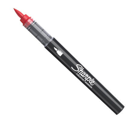 Marcatore acrilico - punta pennello - rosso - Sharpie - 2218113 - 3026982055576 - DMwebShop
