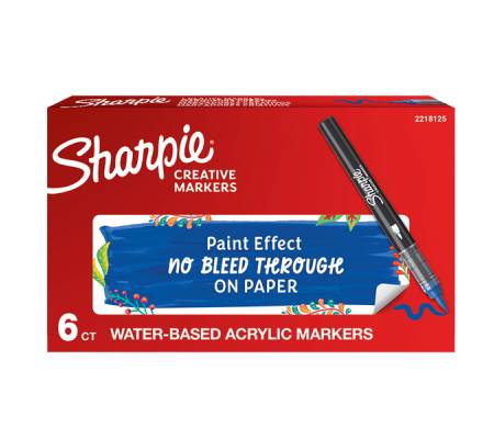 Marcatore acrilico - punta pennello - blu - Sharpie - 2218125 - 3026982055637 - DMwebShop - 1