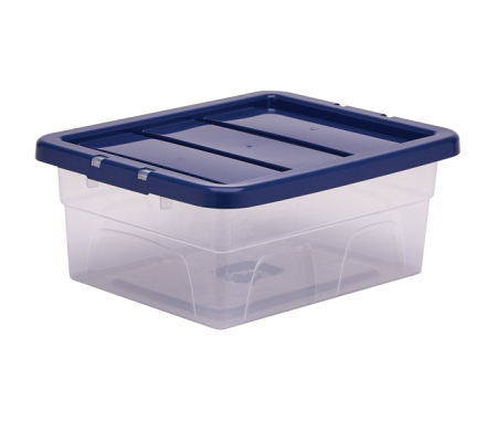 Contenitore multiuso 32 x 40 x 17 cm - 15 lt - PP - con coperchio blu - trasparente - Fellowes - Bankers Box - 100135770 - 43859804825 - DMwebShop