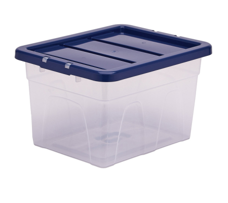 Contenitore multiuso 37 x 40 x 24,5 cm - 22 lt - PP - con coperchio blu - trasparente - Fellowes - Bankers Box - 100135771 - 43859804849 - DMwebShop