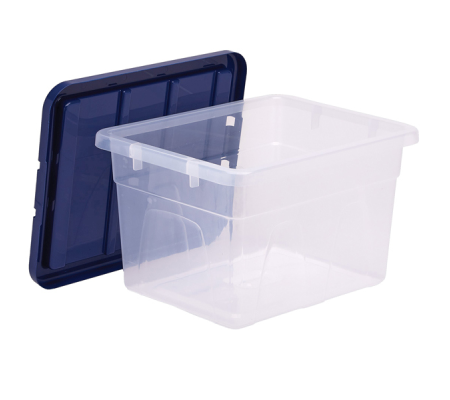 Contenitore multiuso 37 x 40 x 24,5 cm - 22 lt - PP - con coperchio blu - trasparente - Fellowes - Bankers Box - 100135771 - 43859804849 - DMwebShop - 4