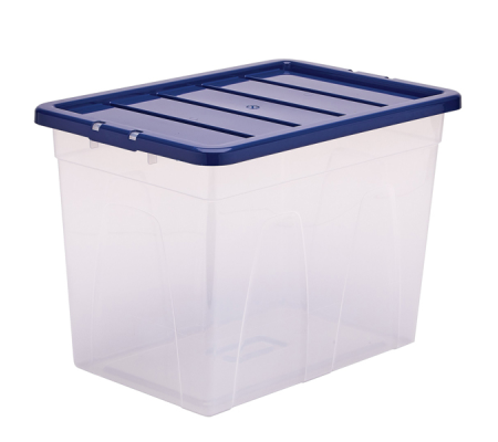 Contenitore multiuso 38 x 56 x 41 cm - 64 lt - PP - con coperchio blu - trasparente - Fellowes - Bankers Box - 100135773 - 43859804863 - DMwebShop
