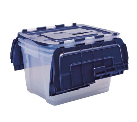 Contenitore multiuso 43 x 59 x 35 cm - 55 lt - PP - con coperchio a cerniera blu - trasparente - Fellowes - Bankers Box - 100135775 - DMwebShop - 4