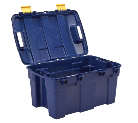 Baule multiuso 39 x 59 x 33 cm - 40 lt - PP - con coperchio - blu-giallo - Fellowes - Bankers Box - 100135776 - DMwebShop - 1