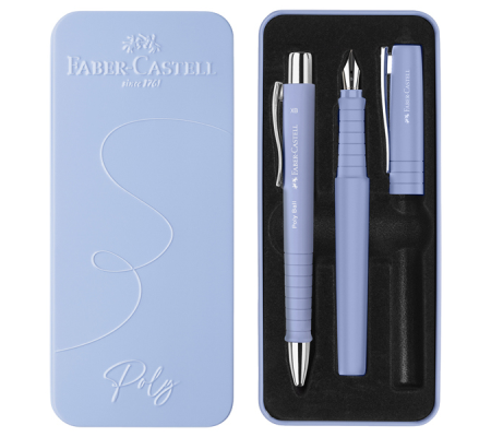 Set stilo B Poly Pen + sfera Poly Ball - punta 0,7 mm - fusto pale iris - Faber Castell - 241051 - 4005402410514 - DMwebShop