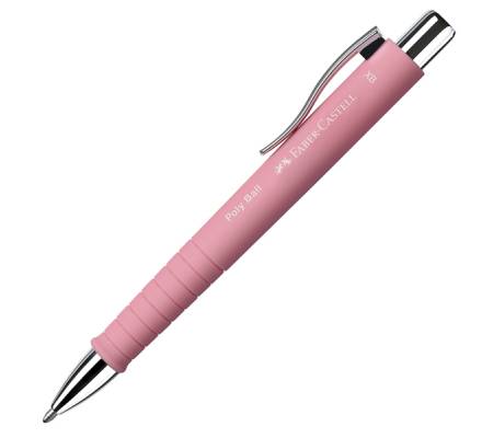 Penna a sfera a scatto Poly Ball Urban - punta 0,7 mm - fusto rose - Faber Castell - 241127 - 6933256643568 - DMwebShop